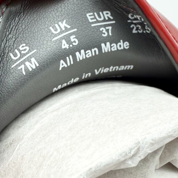 Franco Sarto Womens Eden Studded Loafers US 7 M EU 37 Red Slip On NWOB - Picture 12 of 12